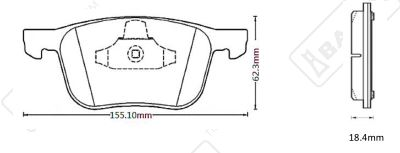 FREN BALATASI ÖN FORD C-MAX 1.6 / 1.6 TDCI / 1.8 TDCI / 1.8 / 2.0 / 2.0 TDCI 07-10, FOCUS II 1.6 TI / 1.8 / 2.0 / 1.6 TDCI 03-07, VOLVO C30 1.6 / 1.8 / 2.0 / 2.4 I / T5 / 1.6 D 06-12 