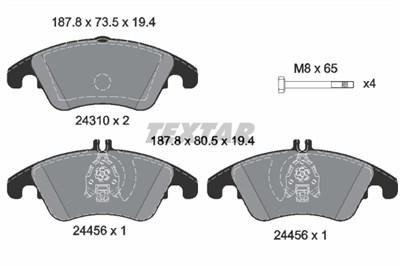 FREN BALATASI ÖN MERCEDES 212 2009- 