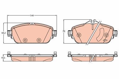 FREN BALATASI ÖN MERCEDES-BENZ C SERİSİ C 160 15=>, C 180 14=>, C 200 13-18, C 250 14-18, C 300 15-18, C 350 E 15-18, C 200 D 15=>, C SERİSİ T-MODEL C 160 15=>, C 180 14=>, C 200-250 14-18, C 300 15-18, C 350 E 15-18 