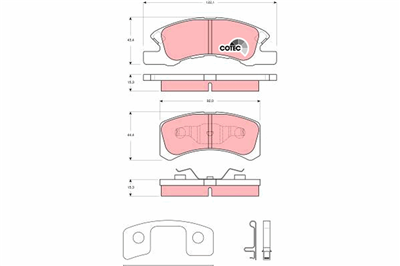 FREN BALATASI ÖN MITSUBISHI MIRAGE / SPACE STAR HB 1.0-1.2 12=> 