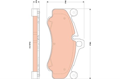 FREN BALATASI ÖN PORSCHE 911 3.8 GT3 09-11, 3.8 GT3 RS 09-11, 4.0 GT3 RS 11-12 