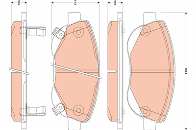 FREN BALATASI ÖN TOYOTA AVENSIS SEDAN 2.2 D-4D 08-18, VERSO 2.2 D-4D 09-18, 2.2 D-CAT 09-18 