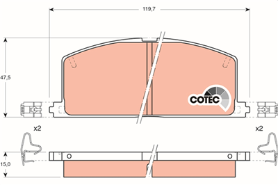 FREN BALATASI ÖN TOYOTA COROLLA 1.3 83-87, 1.6 83-88, 1.8 D 83-89 