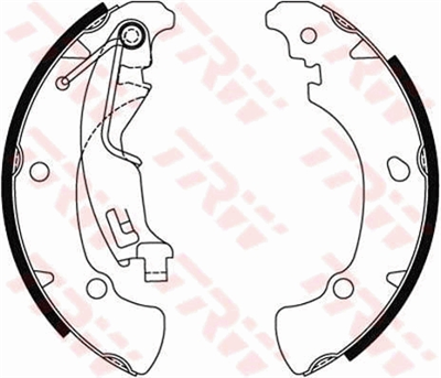 FREN BALATASI PABUÇLU ARKA FIAT IDEA 1.2-1.4 16V 04=>, 1.4 03=>, 1.3 D MULTİJET 04=>, 1.4 LPG 04=> 