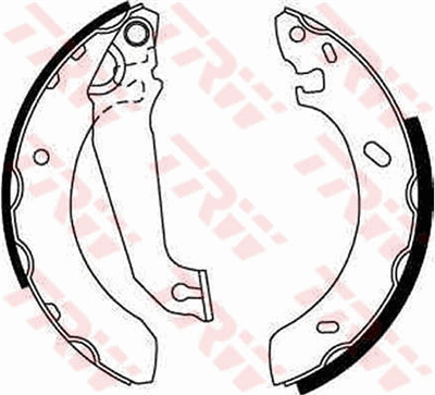 FREN BALATASI PABUÇLU ARKA FORD ESCORT V 1.3-1.4 90-95, 1.6 İ 16V 92-95, 1.6 90-92, 1.8 D 90-95, 1.8 TD 93-95, ESCORT VI RS 2000 95-98, RS 2000 4X4 95-98 