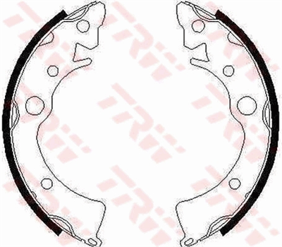 FREN BALATASI PABUÇLU ARKA HONDA CIVIC III HB 1.2 84-87, 1.3 83-87, 1.5 GL 83-87, 1.5 GTİ 86-87, 1.5 GT 85-87, CRX I 1.3 83-87, 1.5 İ 83-86, 1.6 İ 16V 86-87 
