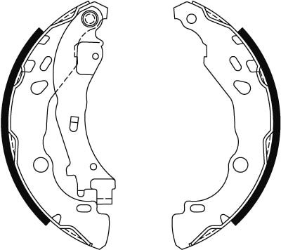 FREN BALATASI PABUÇLU ARKA PEUGEOT 1007 1.4 05=>, 1.4 16V 05=>, 1.4 HDİ 05=> 