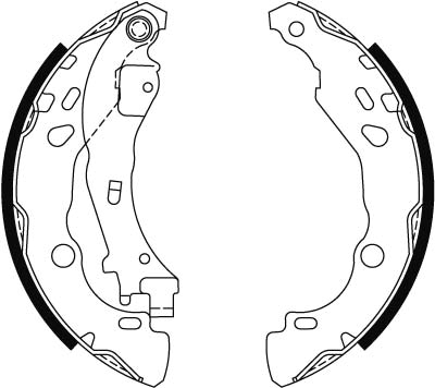 FREN BALATASI PABUÇLU ARKA PEUGEOT 1007 1.4 05=>, 1.4 16V 05=>, 1.4 HDİ 05=> 