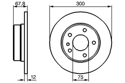 FREN DİSKİ ARKA 5 BİJON 300 MM BMW E32 730 I,LI 87-94 