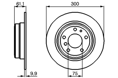 FREN DİSKİ ARKA 5 BİJON 300 MM BMW E34518 I 89-94