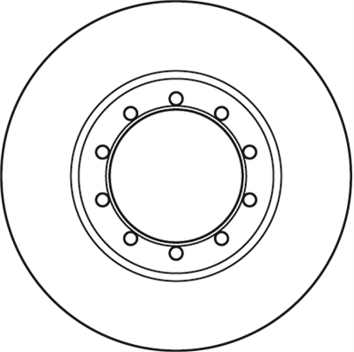 FREN DİSKİ ARKA BOYALI, 10 BİJON, 280 MM FORD TRANSIT 2.2 TDCİ RWD 11-14, 2.2 TDCİ 07-14, 2.4 TDCİ 06-14, 2.4 TDCİ 4X4 06-14, 3.2 TDCİ 08-14 