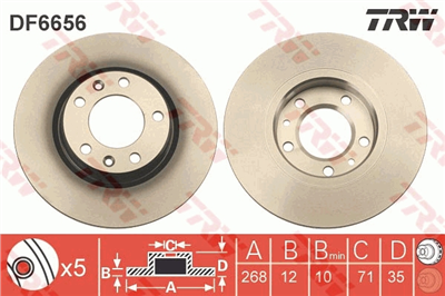 FREN DİSKİ ARKA BOYALI, 5 BİJON, 268 MM PEUGEOT 308 II 1.2 VTİ 13=>, 1.2-1.6 THP 13=>, 1.6 GTİ 15=>, 1.6 HDİ 13=>, 308 SW 1.2-1.6 THP 14=>, 1.2 VTİ 14=>, 1.6 GT 15=>, 1.6 HDİ 14=>, 1.6-2.0 BLUEHDİ 14=>, CITROEN C4 PICASSO II 1.2 THP 14=>, 1.6 THP 13=