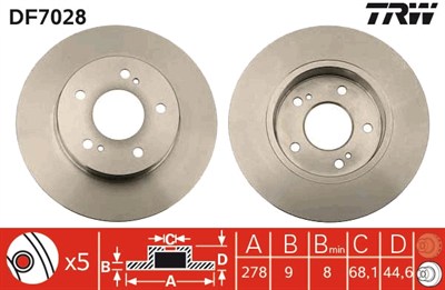 FREN DİSKİ ARKA BOYALI,5BİJON,278MM NISSAN CEFIRO II SEDAN 2.0-3.0 94-99, CEFIRO III SEDAN 2.0-3.0 00-03, MAXIMA QX IV 2.0-3.0 95-00, 2.5 V6 24V 95-00 