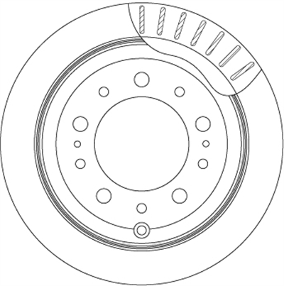 FREN DİSKİ ARKA HAVA KANALLI, BOYALI, 5 BİJON, 329 MM TOYOTA LAND CRUISER 4.2 TD 98-07 