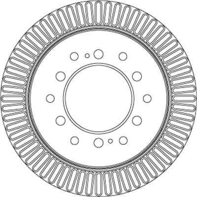 FREN DİSKİ ARKA HAVA KANALLI, BOYALI, 6 BİJON, 312 MM TOYOTA LAND CRUISER 3.0 TD 93-96 