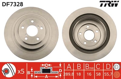 FREN DİSKİ ARKA HAVA KANALLI, OYALI, 5 BİJON, 290 MM SUBARU FORESTER 2.0 S T AWD 02-05, 2.5 RX NATO AWD 02-08, 2.5 AWD 03-13, IMPREZA SEDAN 2.0 WX T AWD 00-07, 2.0 AWD 05-07, 2.5 İ WRX AWD 05-07, LEGACY IV 2.0 AWD 03-09, 2.0 R AWD 07-09, 2.5 İ AWD 07