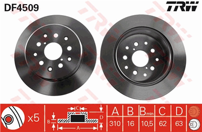 FREN DİSKİ ARKA (LEXUS :GS 300,300 T3,400,430 (12 