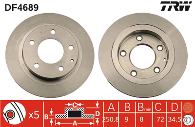 FREN DİSKİ ARKA (MAZDA :323F V (BA) 1.5 16V,1.8 1 