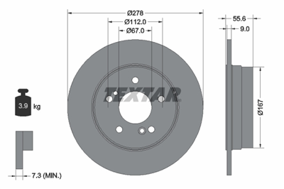 FREN DİSKİ ARKA MERCEDES 203-210