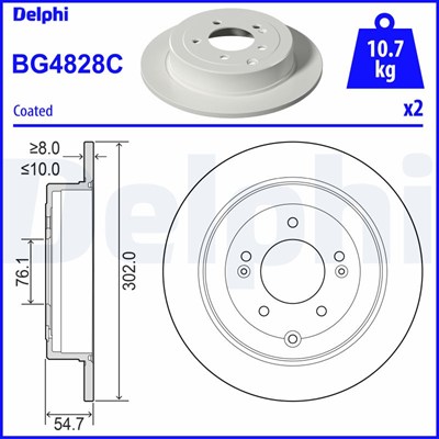FREN DİSKİ (ÇİFTLİ PAKET) - BOYALI, DELİKSİZ ARKA HYUNDAI TUCSON 06/2015 > 