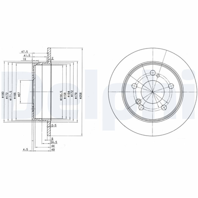 FREN DİSKİ (ÇİFTLİ PAKET) DELİKSİZ ARKA MERCEDES 190, 200, 230, 250, 260, 300, E200, E220, E250, E280, E300 1982 > 