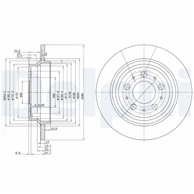 FREN DİSKİ (ÇİFTLİ PAKET) DELİKSİZ ARKA VOLVO S60, S70, S80, V70, XC70 01/1997 > 