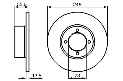 FREN DİSKİ ÖN 4 BİJON 246 MM OPEL ASCONA A 1.2 S 72-75 