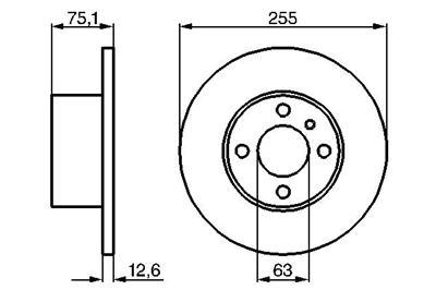FREN DİSKİ ÖN 4 BİJON 260 MM BMW E21 315 81-84 