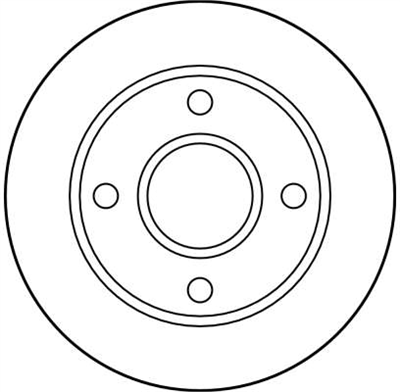 FREN DİSKİ ÖN 4 BİJON, BOYALI, 240 MM FORD FIESTA IV 1.0 İ 96-02, 1.25 İ 16V 95-02, 1.3 İ 95-02, 1.4 İ 16V 96-02, 1.8 D 95-00 