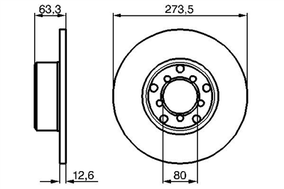 FREN DİSKİ ÖN 5 BİJON 273,2 MM MERCEDES (115 KASA) 68-77 