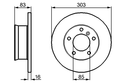 FREN DİSKİ ÖN 5 BİJON 303 MM MERCEDES 460 G SERI 79-92 