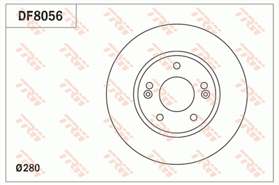FREN DİSKİ ÖN HAVA AKNALLI, 5 BİJON, 280 MM HYUNDAI İ30 1.4-1.6 11-16, 1.6 GDİ 11-16, 1.4-1.6 CRDİ 11-16, 1.6 T-GDİ 15=> 