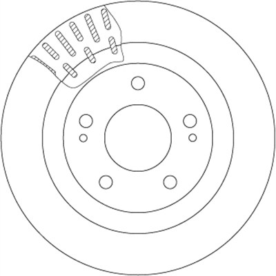 FREN DİSKİ ÖN HAVA KAALLI, BOYALI, 5 BİJON, 285 MM MITSUBISHI PAJERO PININ 1.8 01-07, 1.8 GDİ 99-01, 2.0 GDİ 00-07 