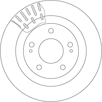 FREN DİSKİ ÖN HAVA KAALLI, BOYALI, 5 BİJON, 285 MM MITSUBISHI PAJERO PININ 1.8 01-07, 1.8 GDİ 99-01, 2.0 GDİ 00-07 