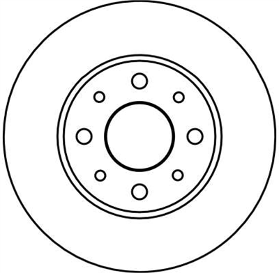 FREN DİSKİ ÖN HAVA KANALLI, BOYALI, 4 BİJON, 240 MM FIAT POLIO 1.2 98=>, 1.4 05=>, 1.6 16V 96-02 