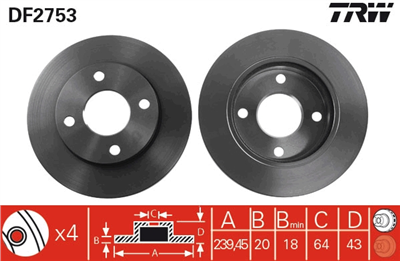 FREN DİSKİ ÖN HAVA KANALLI, BOYALI, 4 BİJON, 240 MM FORD ESCORT V 1.3-1.4 90-95, 1.6 16V 92-95, 1.6 90-93, 1.8 16V XR3İ 92-95, 1.8 D 90-95, 1.8 TD 93-95, FISTA III 1.1-1.3-1.4 89-95, 1.6 89-94, 1.6 İ 16V 94-95, 1.6 T 90-92, 1.8 16V 92-95, 1.8 D 89-95