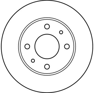 FREN DİSKİ ÖN HAVA KANALLI, BOYALI, 4 BİJON, 240 MM NISSAN 100 NX 1.6 90-94, 2.0 GTİ 91-94 