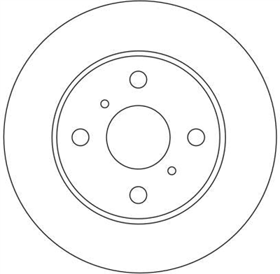 FREN DİSKİ ÖN HAVA KANALLI, BOYALI, 4 BİJON, 235 MM TOYOTA YARIS 1.0-1.3 99-05, 1.4 D-4D 01-05 