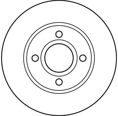 FREN DİSKİ ÖN HAVA KANALLI, BOYALI, 4 BİJON, 260 MM FORD MONDEO I 1.6-1.8-2.0 16V 93-96, 1.8 TD 93-96 