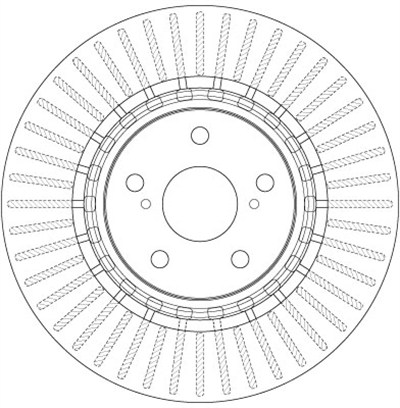 FREN DİSKİ ÖN HAVA KANALLI, BOYALI, 5 BİJON, 328MM TOYOTA RAV 4 IV 2.0 4WD 12=>, 2.5 HYBRİD 15-18, 2.0 D 12-18, 2.0 D 4WD 13-18, 2.2 D 4WD 12=> 