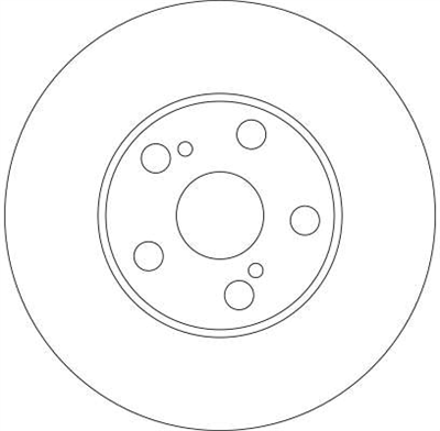 FREN DİSKİ ÖN HAVA KANALLI, BOYALI, 5 BİJON, 277 MM TOYOTA AVENSIS 1.6 VVT-İ 03-08, 1.8-2.4 03-08, 2.0 D-4D 06-08 