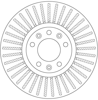 FREN DİSKİ ÖN HAVA KANALLI, BOYALI, 5 BİJON,304 MM CITROEN C4 PICASSO II 1.6 VTİ 13=>, 1.6 THP 13=>, 1.6 HDİ 13=> 
