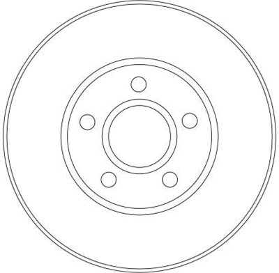 FREN DİSKİ ÖN HAVA KANALLI, BOYALI, 5 BİJON, 278 MM FORD TRANSIT CONNECT 1.8 TDCİ 02-13 