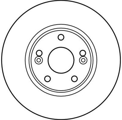 FREN DİSKİ ÖN HAVA KANALLI, BOYALI, 5 BİJON, 280 MM RENAULT LAGUNA II 1.6 16V 01-05, 1.8 16V 01-07 
