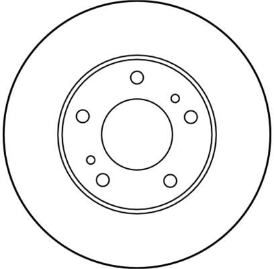 FREN DİSKİ ÖN HAVAKANALLI, BOYALI, 5 BİJON, 257 MM NISSAN SERENA 1.6 93-01, 2.092-01, 2.0 D 91-01, 2.3 D 95-01 