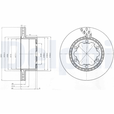 FREN DİSKİ (TEKLİ PAKET) DELİKLİ ARKA MERCEDES // VW; SPRINTER // CRAFTER 04/2006 > 