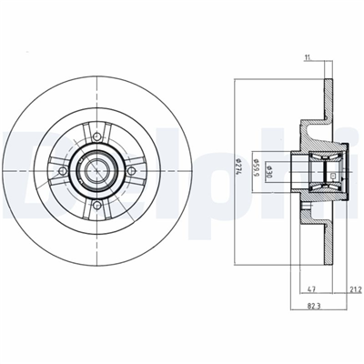 FREN DİSKİ (TEKLİ PAKET) DELİKSİZ ARKA RENAULT GRAND SCENIC, SCENIC 06/2003 > 01/2009 