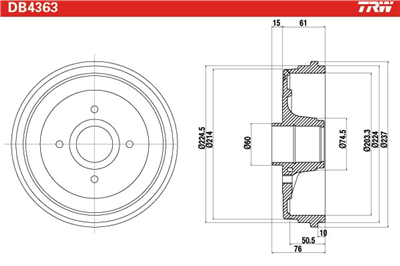 FREN KAMPANASI ARKA RENAULT CLIO III 1.2-1.4-1.6 16V 05=>, 2.0 16V 06=>, 1.5 DCİ 05=>, MODUS / GRAND MODUS 1.2-1.4-1.6 04=>, 1.2 16V 07=>, 1.5 DCİ 04=> 
