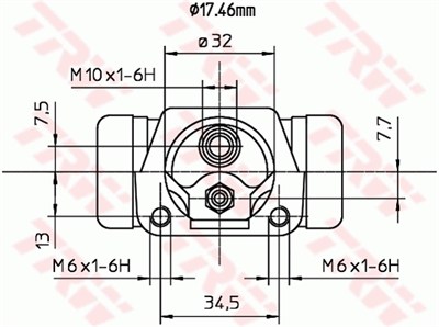 FREN SİLİNDİRİ ARKA SAĞ 17,5 MM NISSAN MİCRA II 1.0 İ 16V 92-03, 1.3 İ 16V 92-00 