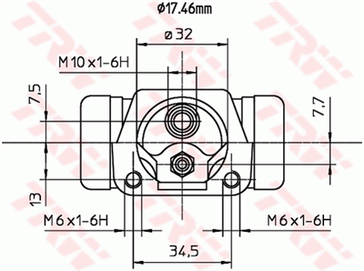 FREN SİLİNDİRİ ARKA SAĞ 17,5 MM NISSAN MİCRA II 1.0 İ 16V 92-03, 1.3 İ 16V 92-00 